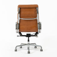 Herman Miller Eames Tall Brown Leather Desk Chair Soft Pad