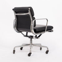 Mid Century Black Leather Aluminum Group Desk Chair by Eames for Herman Miller