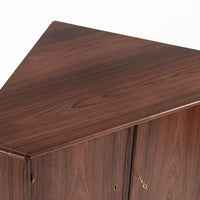 Mid Century Danish Rosewood Corner Bar Cabinet 1960s