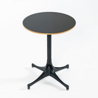 Mid Century George Nelson Pedestal Side Table for Herman Miller Black Laminate