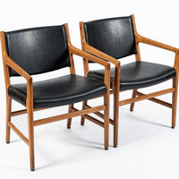 Hans J. Wegner JH507 Oak Dining Armchairs for Johannes Hansen (Attr.), Set of 6, Denmark, Circa 1965