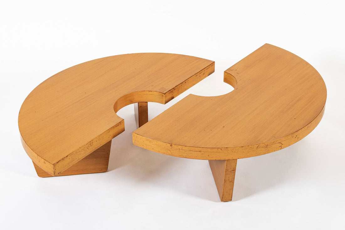 Mid Century Mahogany Wood Nuclear Coffee Table by Harvey Probber