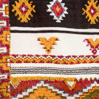 Vintage Moroccan Tribal Berber Orange Wool Floor Rug