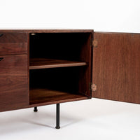 Mid Century Walnut Wood File Cabinet Credenza by Jens Risom