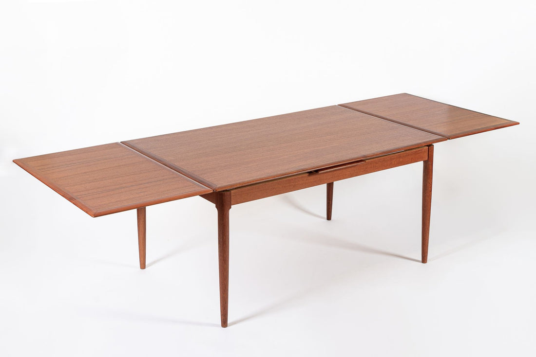 Mid Century Danish Teak Extension Dining Table by Kai Kristiansen (attr.)