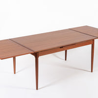 Mid Century Danish Teak Extension Dining Table by Kai Kristiansen (attr.)
