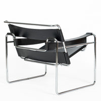 Vintage Mid Century Black Wassily Chair by Marcel Breuer (attr.) 1970s