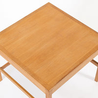 Mid Century Danish Square Oak Wood Coffee Table by Borge Mogensen