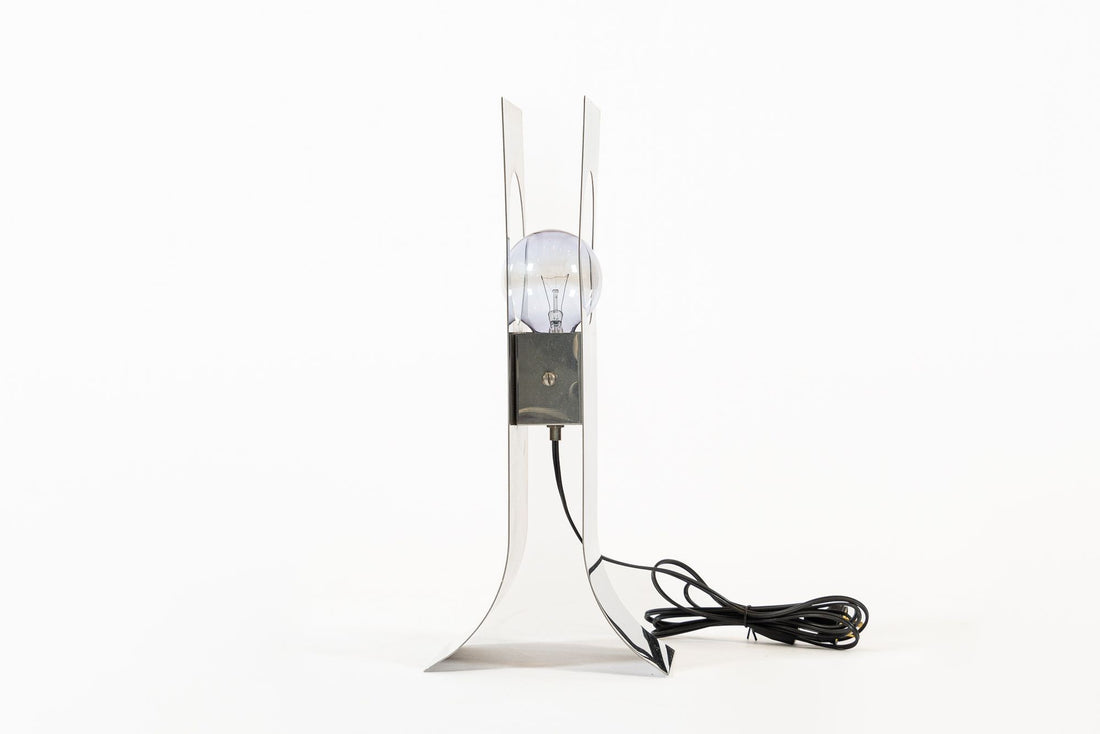 Mid Century Modern Silver Table Lamp by Francois Monnet