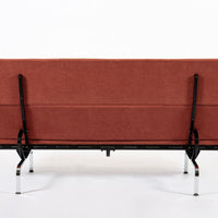 Mid Century Orange Sofa Compact by Eames for Herman Miller