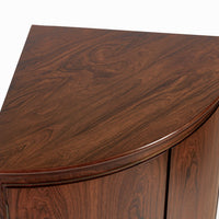Mid Century Danish Modern Rosewood Corner Cabinet 1960s