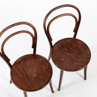 Vintage Bent Wood Cafe Bistro Chairs by Drevounia, Set of 8