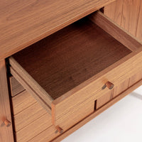 Mid Century Danish Teak Wood Credenza Sideboard Cabinet