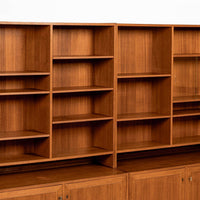 Pair Mid-Century Swedish Modern Teak Bookcase Cabinets, 1960s