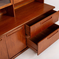 Mid Century Danish Teak Bookcase Wall Unit Cabinet