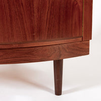 Mid Century Danish Modern Teak Wood Corner Cabinet 1960s