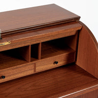 Scandinavian Teak Wood Rolltop Secretary Desk by Egon Ostergaard, Made in Sweden