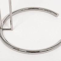 Mid Century Glass & Chrome Round Side Table by Eileen Gray (attr.)