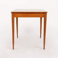 Antique French Art Deco Cherry Wood Writing Desk Table by Jacques Quinet