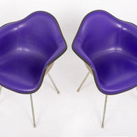 Mid Century Purple DAX Lounge Chairs by Eames for Herman Miller, 1960s