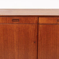 Mid Century Swedish Teak Wood High Cabinet Credenza or Sideboard