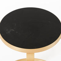 Mid Century Finnish Birch & Black 64 Stools by Alvar Aalto for Artek, 2015