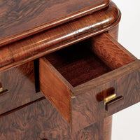 Antique Art Deco Small Wood Side Cabinet or Nightstand 1940s