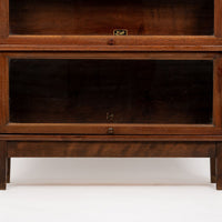 Antique Tall Mahogany Wood Barrister Bookcase Cabinet Six Shelf