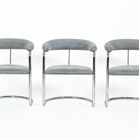 Set of 6 Mid-Century Modern SS33 Chrome Dining Chairs by Anton Lorenz for Thonet, 1970s