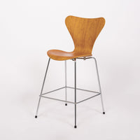 Danish Modern Wood Stools Series 7 by Arne Jacobsen for Fritz Hansen