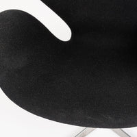 Mid Century Danish Black Swan Chairs by Arne Jacobsen for Fritz Hansen