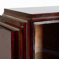 Antique French Art Deco Rosewood and Glass Vitrine Display Cabinet 1930s