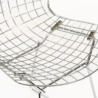 Mid Century Modern Silver Wire Dining Side Chairs by Harry Bertoia for Knoll