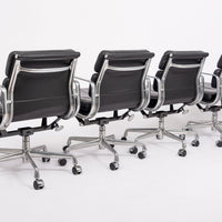 Mid Century Black Leather Office Chairs by Eames for Herman Miller