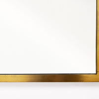 Vintage Gold Solid Brass Large Hanging Wall Mirror