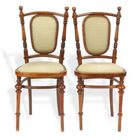 Antique Art Nouveau Bentwood Loveseat Bench and Side Chairs Salon Suite, 1900s