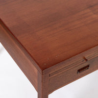 Large Mid Century Danish Modern Mahogany Wood Executive Desk