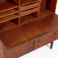 Mid-Century Danish Teak Secretary Desk Bookcase by Peter Løvig Nielsen, 1960s