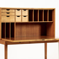 Exceptional Mid Century Danish Drop-Front Secretary Desk & Wall Shelf by Ditzel