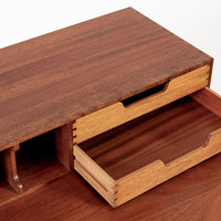 Exceptional Mid Century Danish Teak Writing Desk with Hutch