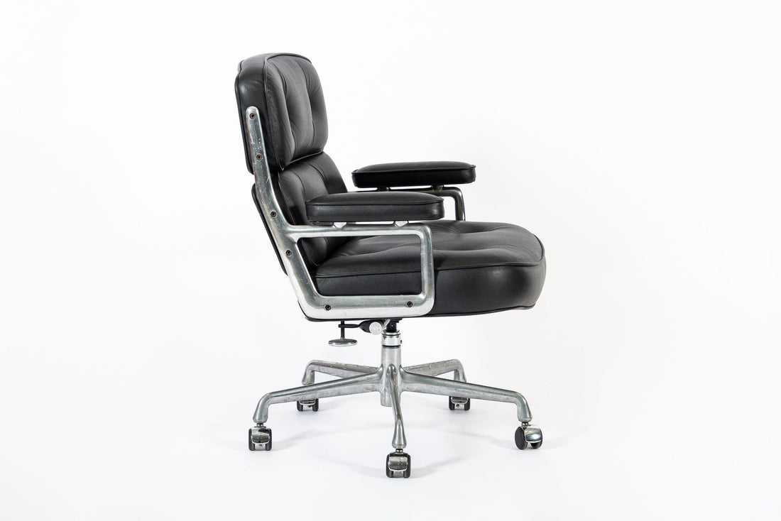 Eames Herman Miller Time Life Black Leather Office Chair