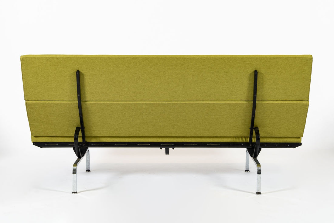 Mid Century Lime Green Sofa Compact by Eames for Herman Miller, 1970s
