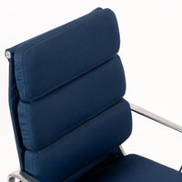 Herman Miller Eames Tall Navy Blue Fabric Desk Chair Soft Pad