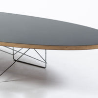 Eames Surfboard ETR Coffee Table for Herman Miller, Black Mid Century Modern Table