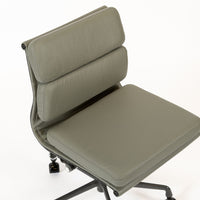 Herman Miller Eames Gray Leather Desk Chair Soft Pad 2000s