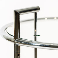 Mid Century Chrome & Glass Side Table by Eileen Gray (attr.)