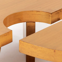 Mid Century Mahogany Wood Nuclear Coffee Table by Harvey Probber