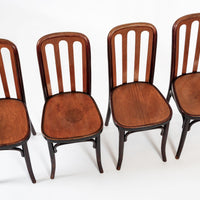Antique Bentwood Bistro Cafe Chairs by Josef Hoffman for Thonet