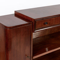 Antique Italian Art Deco Wood Sideboard Credenza or Bar Cabinet 1940s