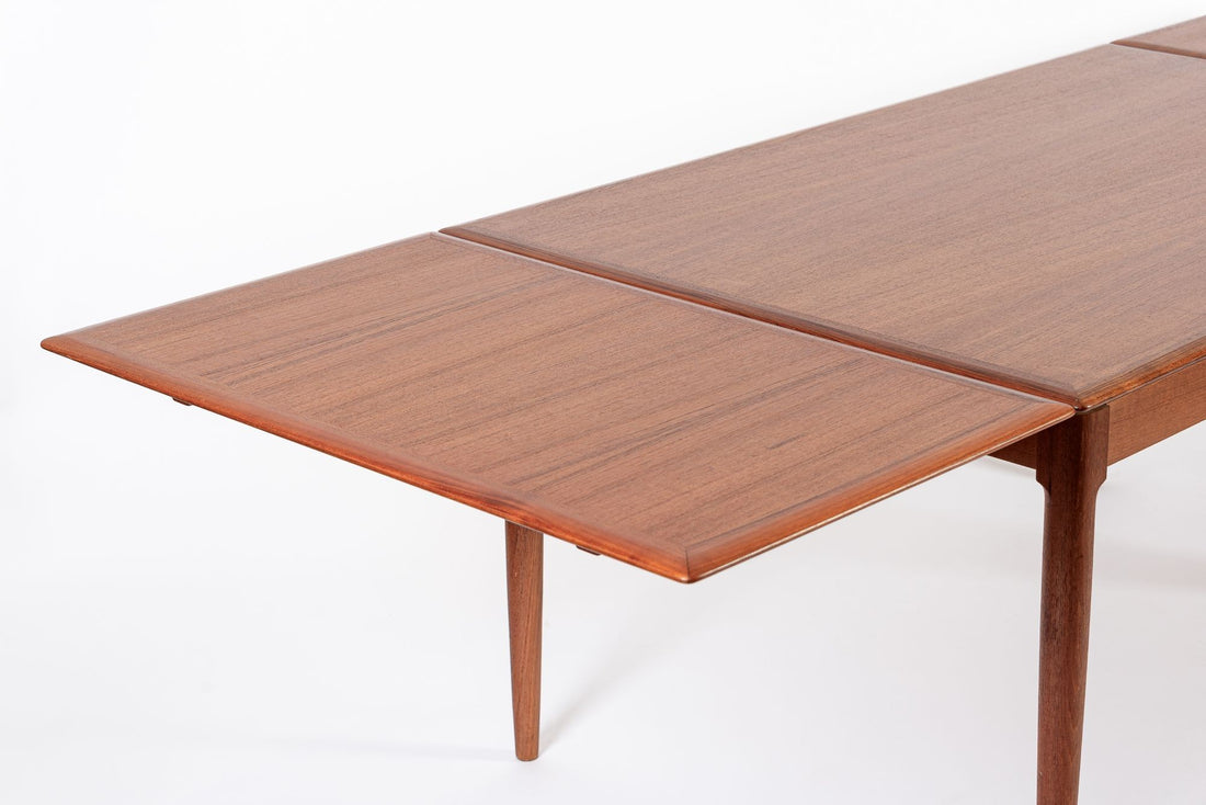 Mid Century Danish Teak Extension Dining Table by Kai Kristiansen (attr.)